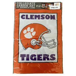 Magnolia Lane Collegiate Clemson University Garden Flag Dorm Wall Decor 12x18"